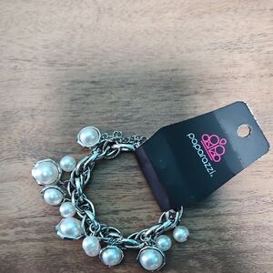 Paparazzi Orbiting Opulence Charm Bracelet with Faux Pearl Accents